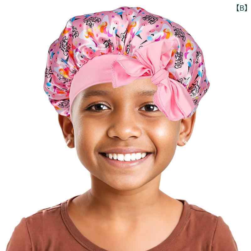 シャワーキャップ ヘアケア ユニコーン 子供用 ターバン 通気性 ゴムバンド キッズ かわいい 伸縮性 ナイトキャップ プリント キャラクター ポリエステル 髪保護