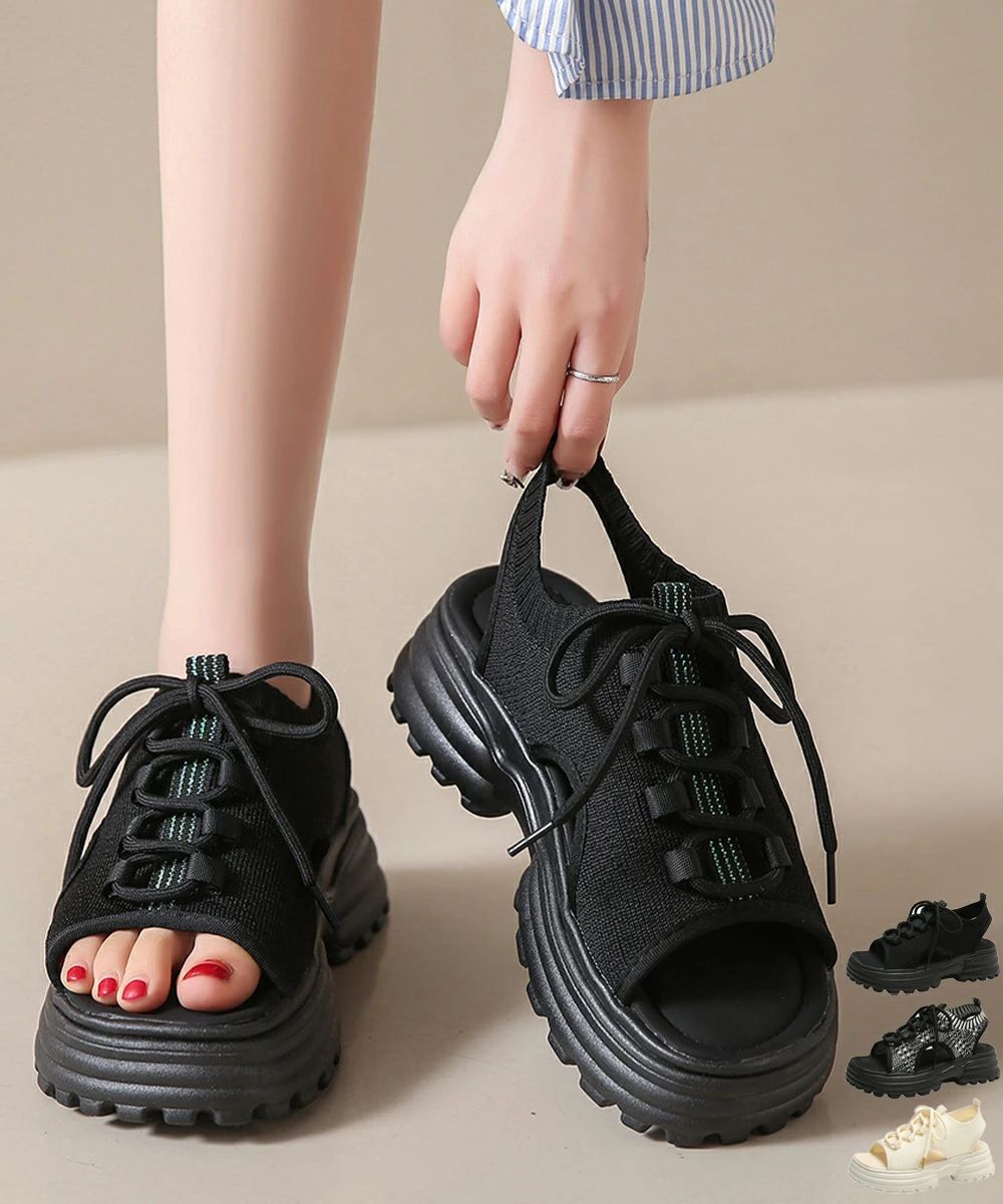 サンダル 厚底スポーツサンダル レ�