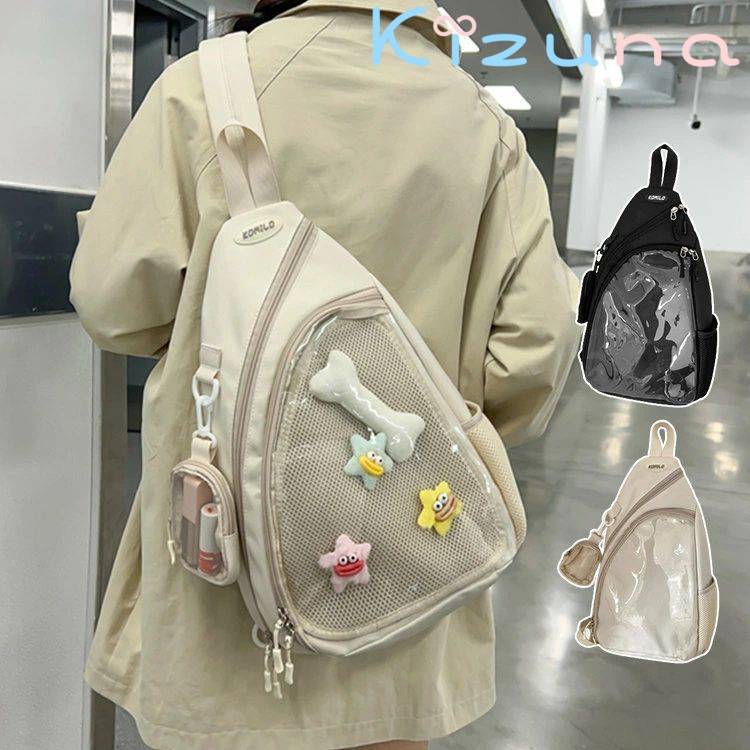 乐天商城 - 痛バッグ 透明バッグ プレゼント オタクバッグ おしゃれ 痛ショルダー クリアバッグ メンズ レディース ギフト 大容量 オタク活 男女兼用 推しバッグ ボディバッグ オタク 小さい 缶バッチ かわいい ヲタ 可愛い バッグ 痛バ ビニールバッグ ポーチ 推し 推し活