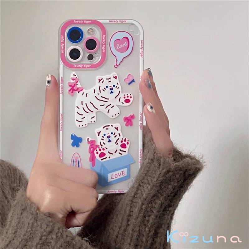 乐天商城 - tiger レンズカバー スマホケース iPhoneXR 寅 アイフォン11 iPhone13 カバー トラ タイガー とら 13Pro 12promax iPhone8plus ピンク ケース 12 互換品 XS 耐衝撃 透明 高級感 虎 7plus 13promax XSMax XR 白虎