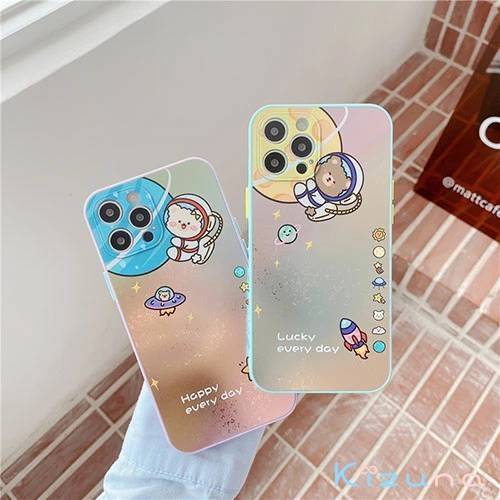 Pro クマ XSMax 11 可愛い カップル 12mini 宇宙飛行士 iPhoneXR iPhone12 ケース 12promax ケース おもしろ スマホケース couple bear ロケット X 7plus 耐衝撃 XS 8plus Planet SE2 互換品 宇宙 7 カバー XR グラデーション ベア 熊 月 宇宙船