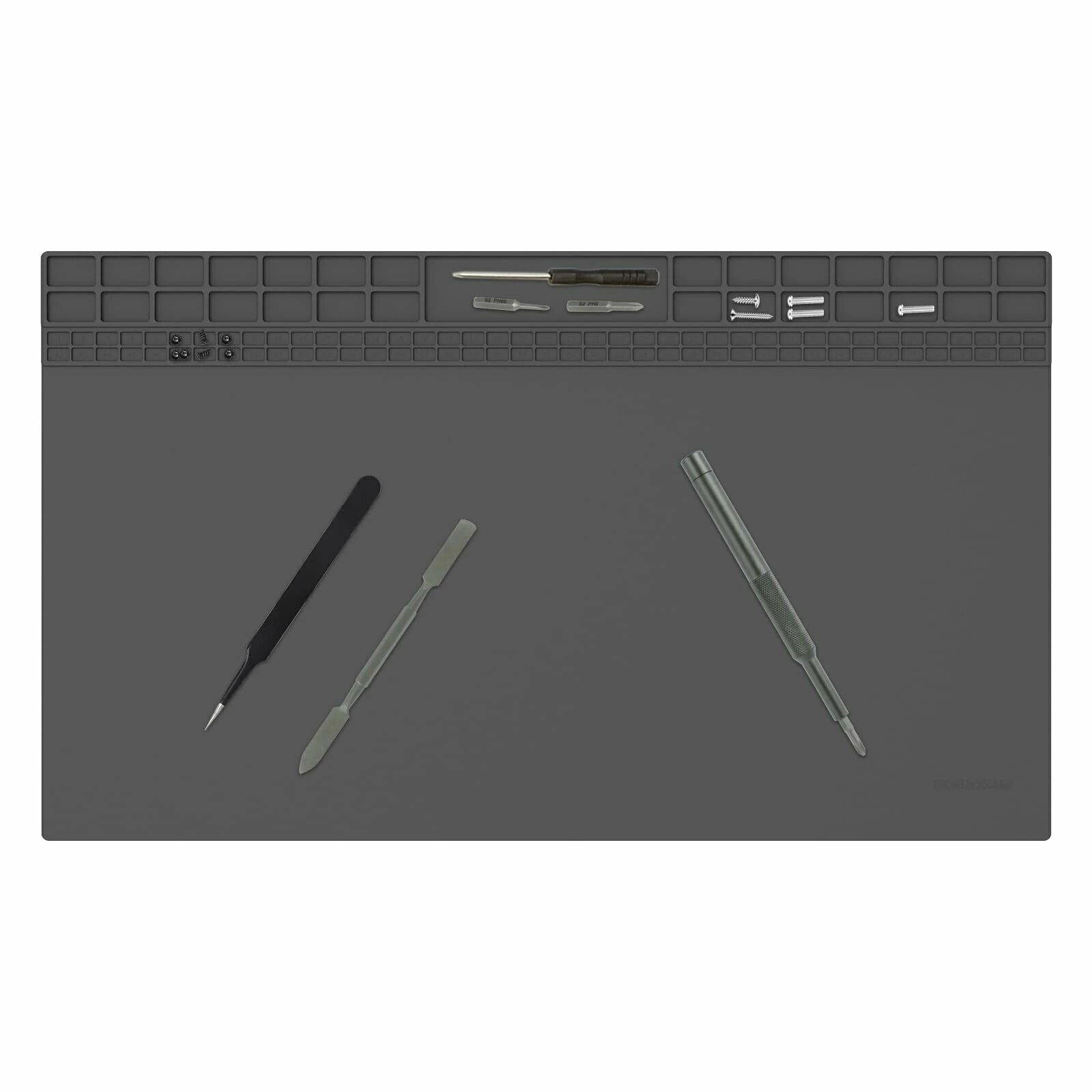 樂天商城 - 耐熱補修作業マット 電子機器 目盛定規とネジ位置 パソコン 作業台保護 鉄 ハンダゴテガン 大型シリコン補修作業マット 携帯電話修理 BGA 半田付け
