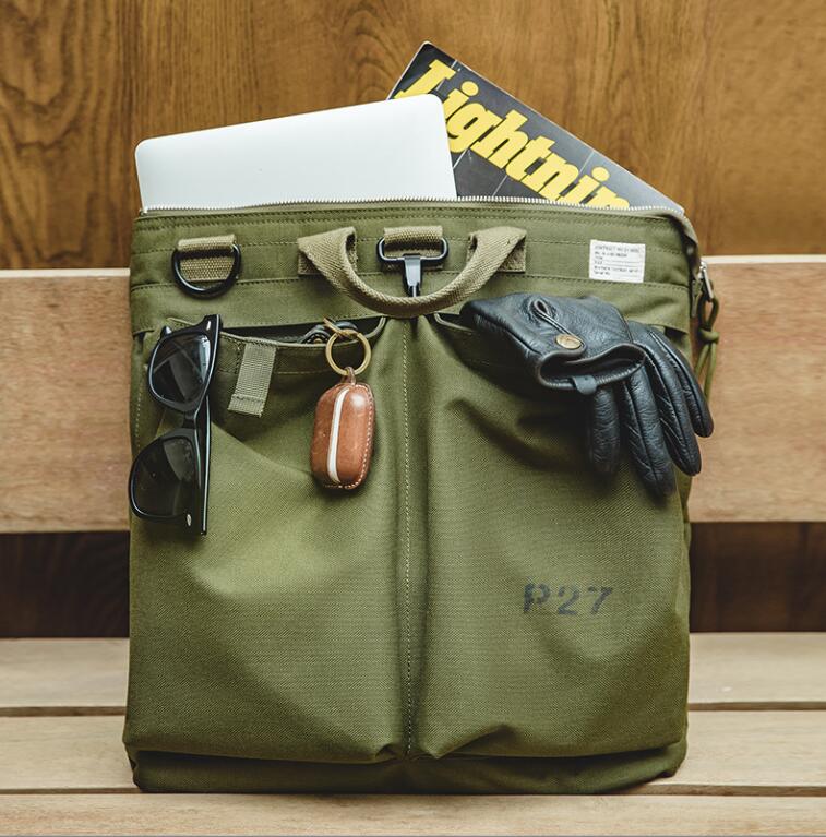 書類かばん FLYERS BAG アメカジ ズックバッグ メンズ HELMET