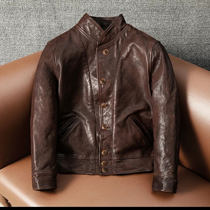 乐天商城 - 上品 イタリア羊革 メンズ レザージャケット 本革 アメカジ