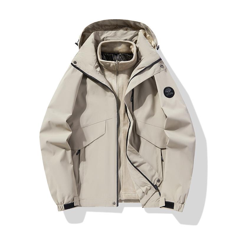 乐天商城 - グリーン フード付き カーキ アウター 登山 取り外し可能 ベージュ 秋冬用 ピンク ジャケット ブラック アウトドアウェア 釣り