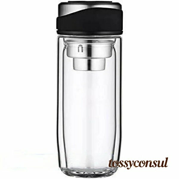 ギフト 軽量 350ml 直飲み 魔法瓶 広口 ガラスボトル マグボトル おしゃれ 真空断熱 新生活 ウォーターボトル 保温保冷 茶葉用 二重構造 プレゼント 水筒