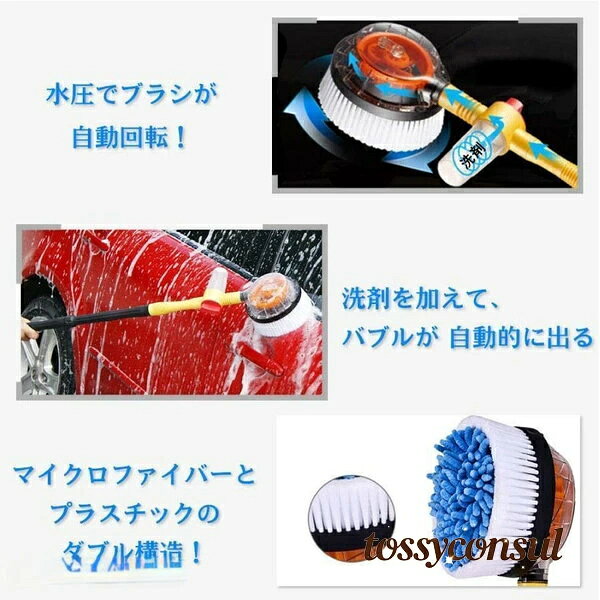 水圧 フェンス 洗車 モップ 屋根 回転 高圧洗浄ガン 掃除 プレゼント 高圧洗浄 新...