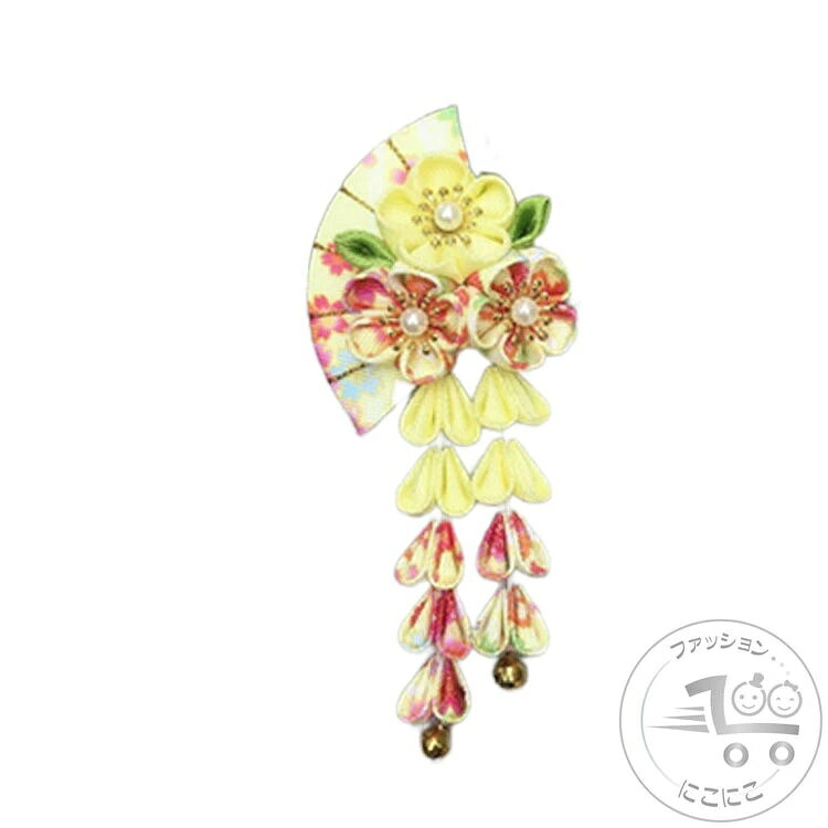 子供 卒業式 子ども 振袖 鈴付き 絹 花 扇 アクセサリー 髪飾り 正月 花飾り つま...