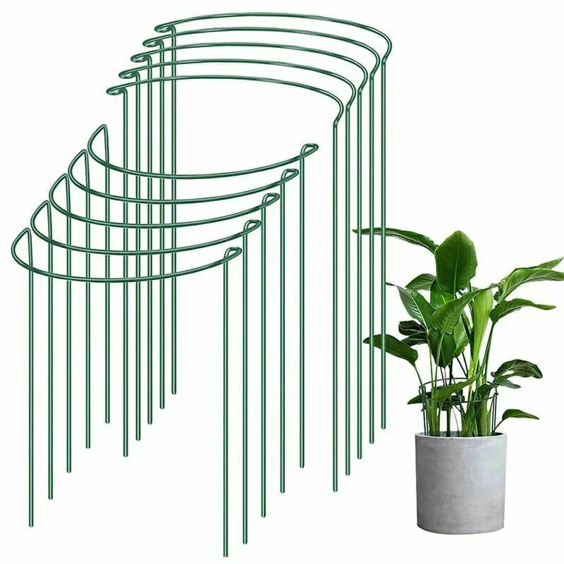 農業用 ガーデニング用支柱 植物サポート 植物支柱 つる性植物 父の日 花支え 半円形 園芸支柱 園芸用 花ささえ 着脱可能 10本セット 観葉支柱