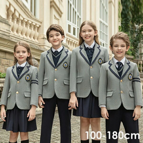 Top & Bottom Sets - 小学校 高校生 ピアノ発表会 子供服 キッズスーツ キッズフォーマルスーツ 中学生 制服 韓国風 女の子 男の子 上下セット ジャケ