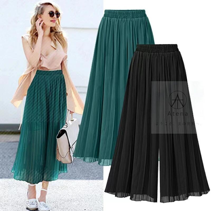 きれいめ 大きい ボトムス 無地 夏 可愛い 大人 スカート シフォン タイトスカート ワイドパンツ 春 プリーツパンツ 40代 通勤