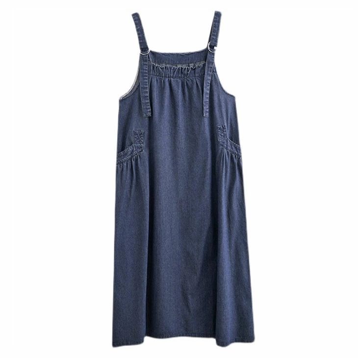 lifeactiveのボトムス オールインワン つなぎ サロペット コクーン 春 ワンピース 無地 シンプル カジュアル 大きめ デニム 大人可愛い レディース 夏 ジャンパースカート Aライン ジーンズ 流行 スカート 冬 ゆったり 秋｜アングル3