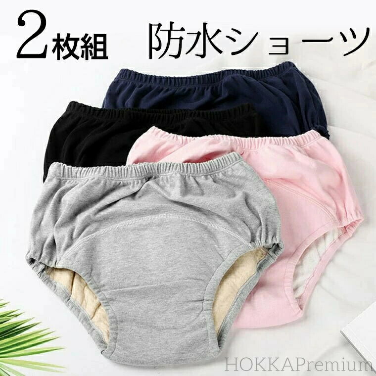 吸水パンツ 大きな吸収帯 ちょいもれ 失禁パンツ 女性用 ちょい漏れ対策 レディース 2枚組 ふわっと柔らかよく伸び パンツ やわらか防水ショーツ ショーツ