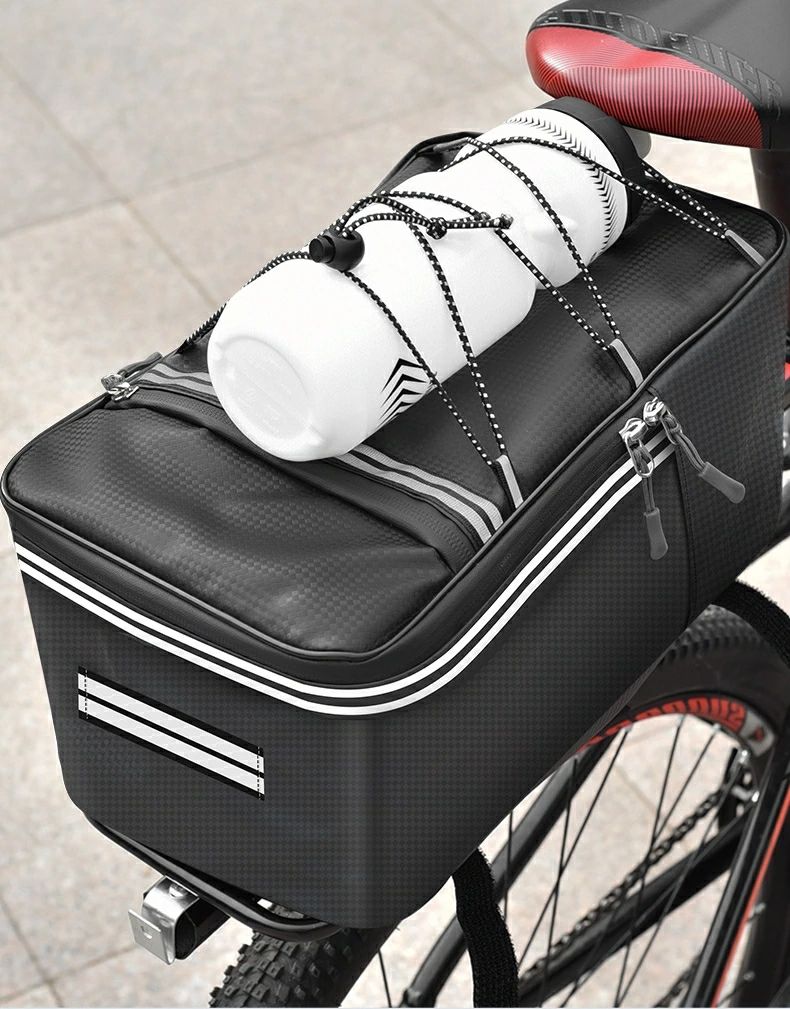 面ファスナー 防水 自転車用リアバッグ 荷台用 大容量 マジック 12L 自転車用品 15...