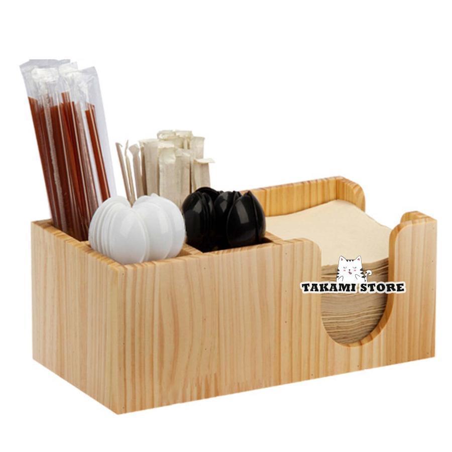 コーヒーアクセサリー収納、コーヒーショップ調味料収納オーガナイザー、レストランティッシュストローシュガーパケットオーガナイザー