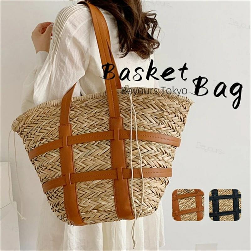 サマーバッグ 籠バッグ 軽量 夏 ギフト 誕生日 トートバッグ プレゼント バッグ 女性 お散歩バッグ かご 大人かわいい カゴバック 贈り物 レディース ファッション