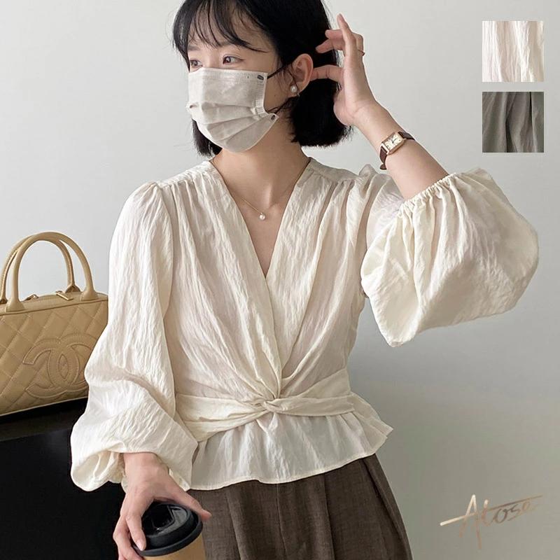 乐天商城 - 夏 トップス 大きめ 30代 薄手 大人 お洒落 ゆったり きれいめ 秋 ビジネス レディース 上品 40代 可愛い 春 シャツ OL 体型カバー シフォン シワになりにくい ボリューム袖 長袖 ブラウス 通勤 バルーンスリーブ フォーマル 無地 カジュアル