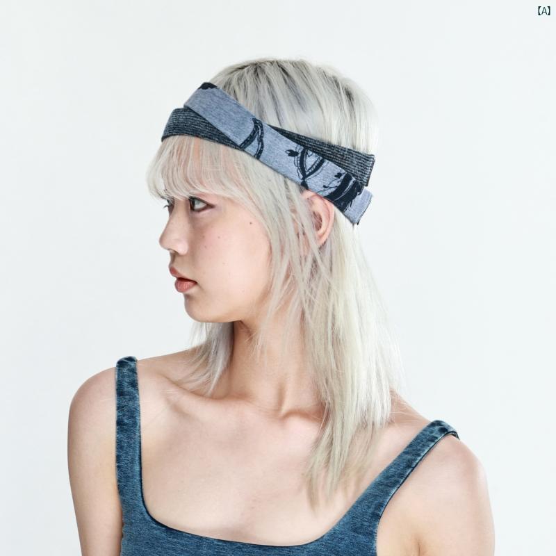 Full Wigs （Male） - 小物 レディース プリントデニム 夏 レディース バンド ヘッド ファッション イン オシャレ 耐久性 個性的 帽子 かわいい Y2K モダン