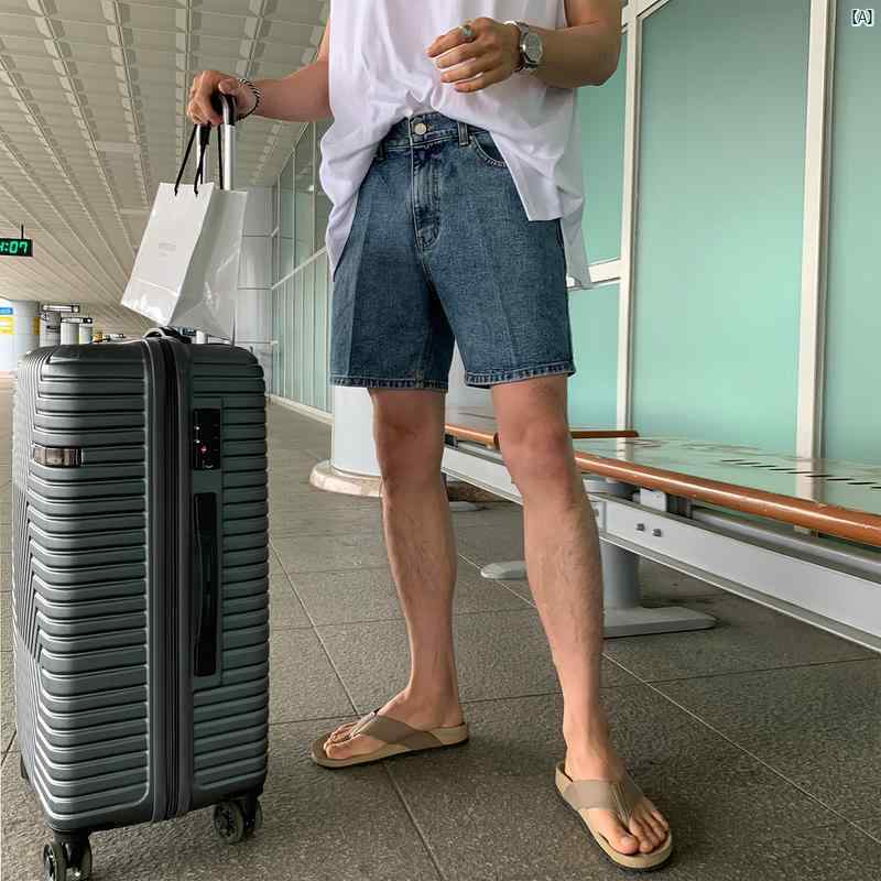 乐天商城 - 2025 丈 ファッション デニムショートパンツ ストレート メンズ パンツ メンズ 1333mm オシャレ アメリカン 韓国ファッション 夏 スリム レトロ コーデ