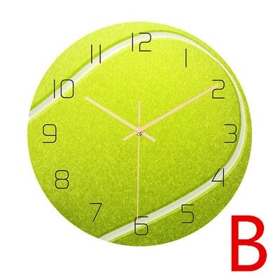 乐天商城 - バスケットボールバレーボールサッカー野球ゴルフ模様掛け時計壁掛け時計 振り子 モダン アクリル おしゃれ リビング 寝室
