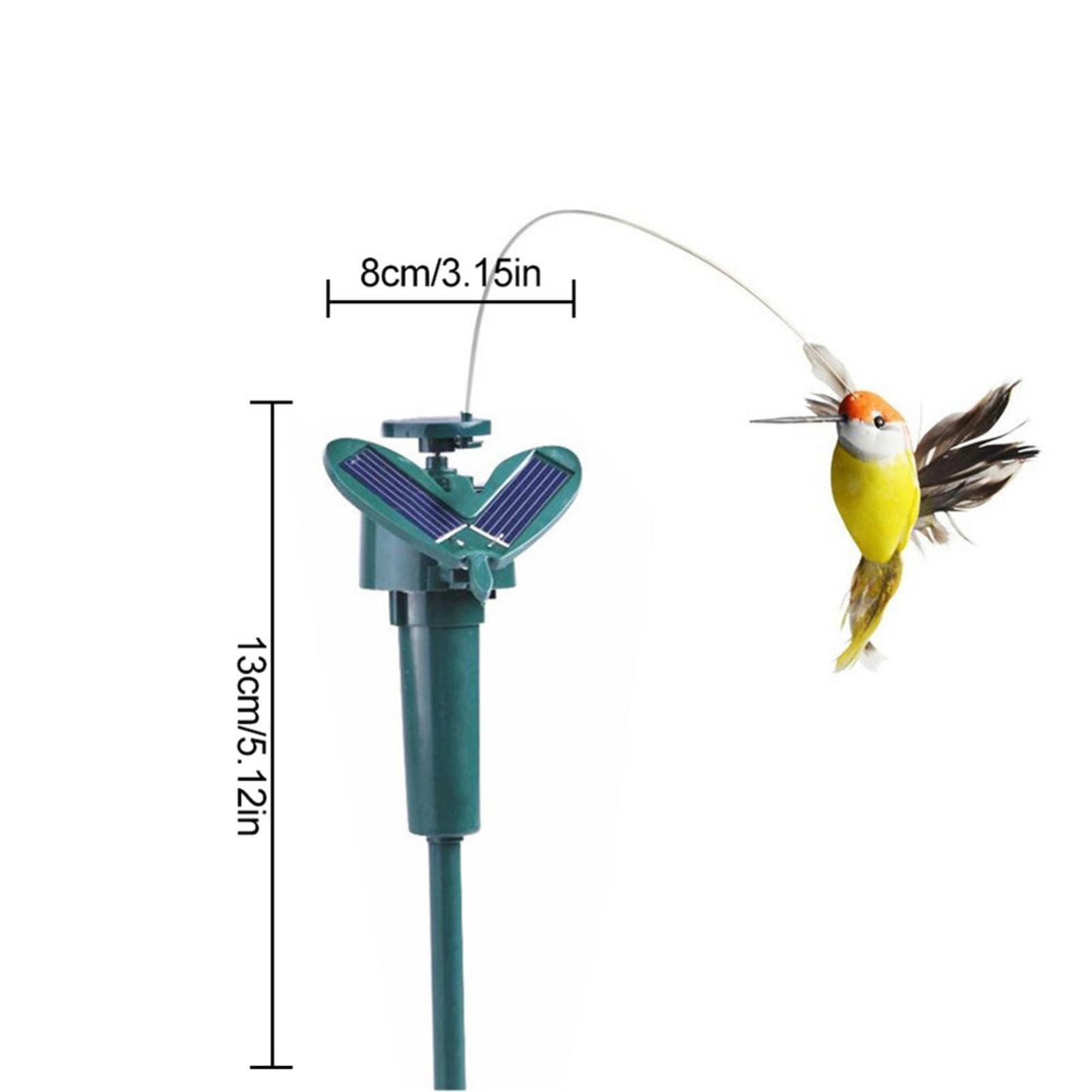 空中の鳥の揺れ、太陽電池で揺れる鳥、太陽電池で動くハチドリ、庭、杭用おもちゃ。 ソーラーハミングバード - 2