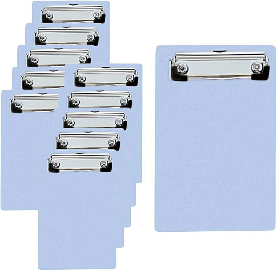 乐天商城 - 小さい ミニ クリップボード (ブルー 伝票バインダー 縦 A6 バインダー 10枚) ハガキ サイズ