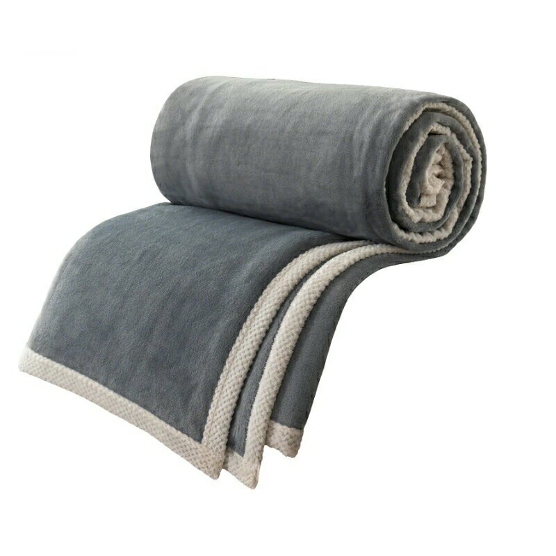 乐天商城 - 保温 ソファ・ベッド兼用 昼寝に適した シンプル無地 冬用 両面厚手ミルクフランネルブランケット