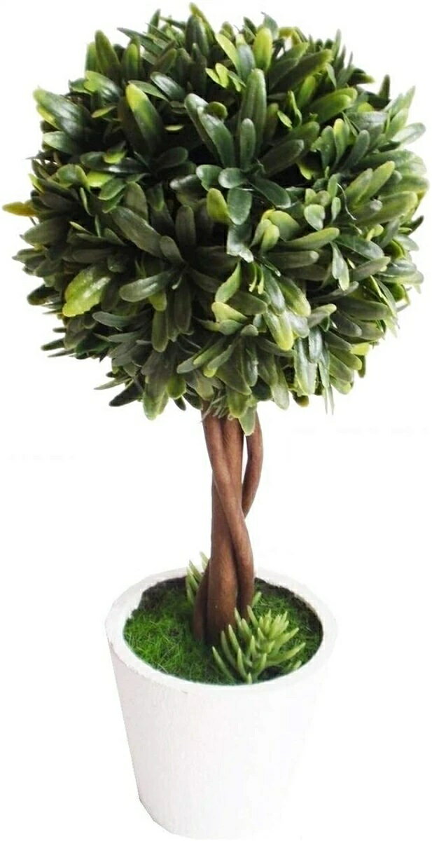Rakuten - 観葉植物 光触媒 消臭 ＆ 抗菌 フェイクグリーン 造花 鉢 ミニ 人工観葉植物 おしゃれ インテリア 雑貨( トピアリーボール)