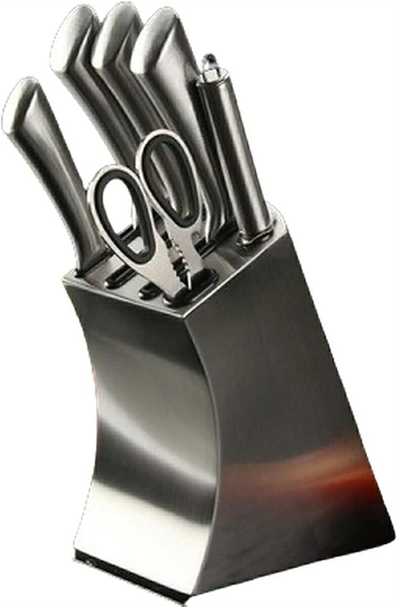 乐天商城 - 包丁スタンド 包丁立て 包丁ケース 収納 包丁たて 包丁差し 包丁入れ 包丁置きキッチンツールスタンド おしゃれ(シルバー)