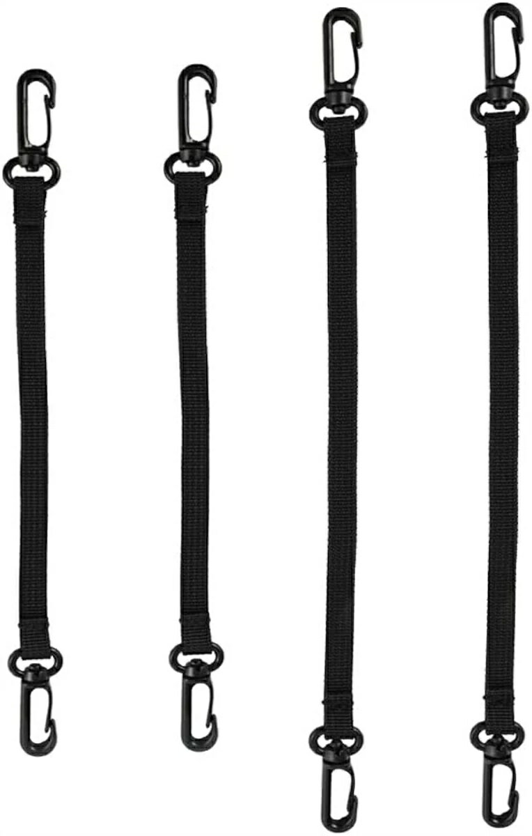 Other - ストラップループ 業務用 作業用 ナスカン仕様 4個セット テープループ(ブラック(樹脂フック) 26cmx2個＋32cmx2個)