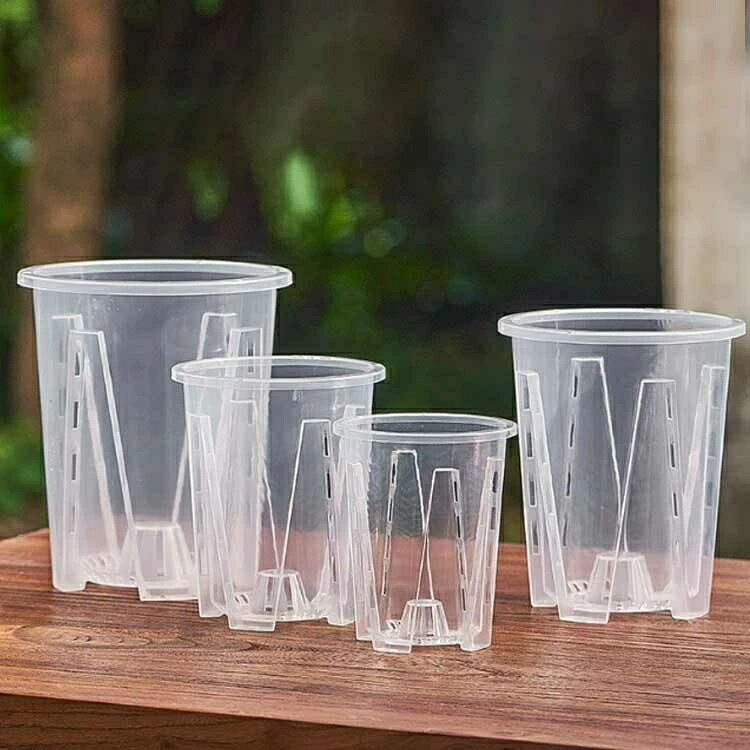 洋蘭鉢 オーキッドポット 10鉢セット 屋内 観葉植物 穴付き プラスチック 植木鉢 ...