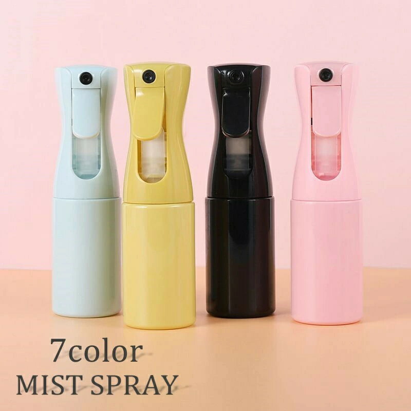 霧吹き ヘアアレンジ カラバリ豊富 300ml 掃除 連続噴射 ミストスプレー 単色 ガーデニング 噴霧 観葉植物 ガラスクリーニング スプレーボトル ガス不使用 スタイリング スタイリッシュ ヘアセット おしゃれ シンプル