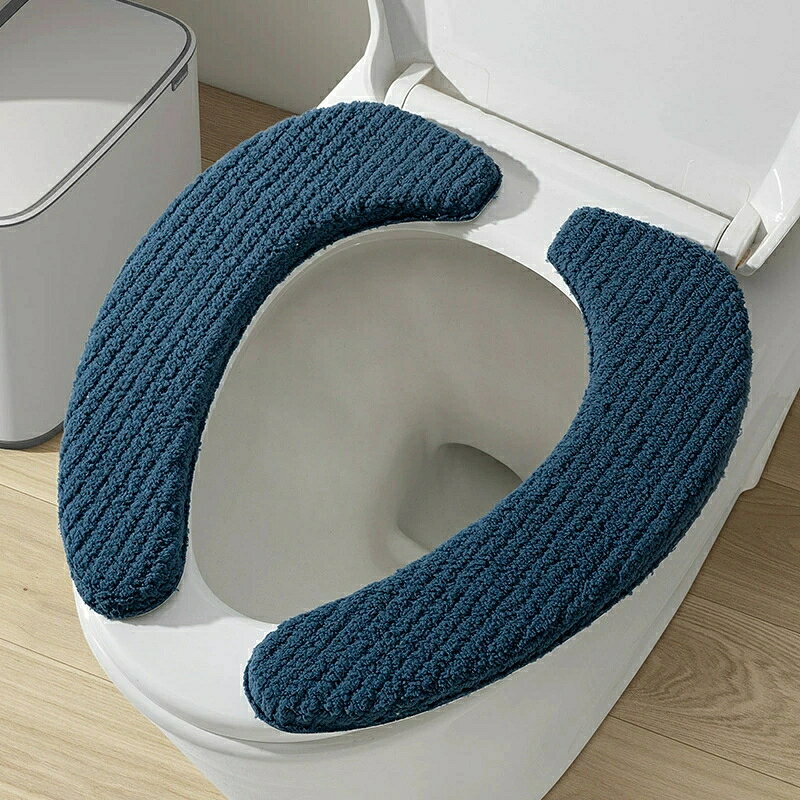 便座シート 便座カバー トイレ用品 大きいサイズ 厚手 ふわふわ O型 U型 無地 貼る...