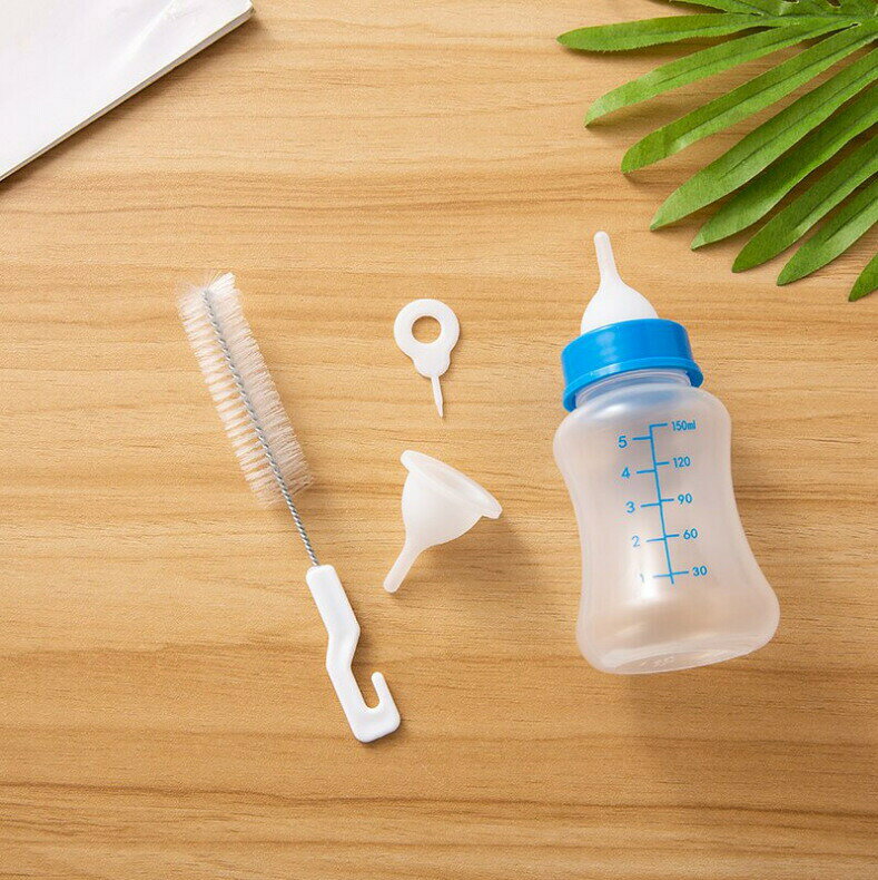 lifeactiveのおしゃぶり付き ミルクフィーダー 栄養補給 青 水分補給 目盛り付き 吸水 替え乳首 投薬 洗浄ブラシ付き 小動物 授乳 ミルクボトル ペット用介護用品 ネコ ペット用品 ピンク イヌ 子猫 黄 子犬 お世話用品 ペット用哺乳瓶 ペットグッズ 哺乳器 哺乳期 緑 ケア用品｜アングル2