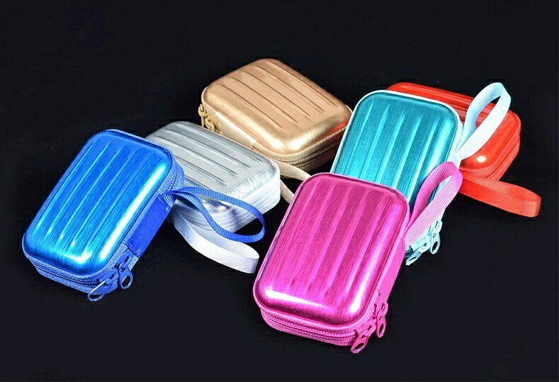 ストラップ付 長方形 小物入れ チャック 小銭入れ 単色 コンパクト モバイル収納 持ち運び かわいい ガジェットケース ユニセックス 収納ポーチ かっこいい おしゃれ ガジェットポーチ イヤホンケース カジュアル ハードケース 男女兼用 無地 ファスナー ミニポーチ lifeactive-10023413 lifeactive サンプル画像2