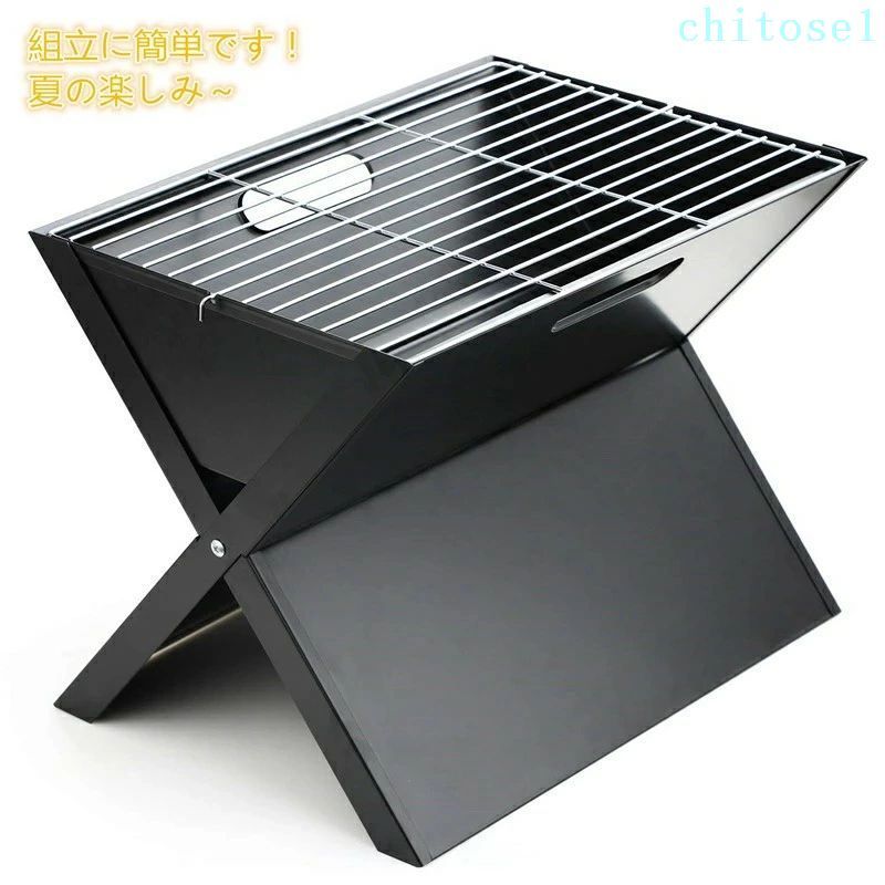バーベキューグリル バーベキュースタンド 40*28.5*30cm キャンプ用品 卓上用 炭焼き ハイキング お釣り BBQコンロ BBQグリル アウトドアコンロ 1台2役 庭 折りたたみ 3-5人用 焚火台 バーベキュー 焼肉 バーベキューコンロ パーティー レジャー