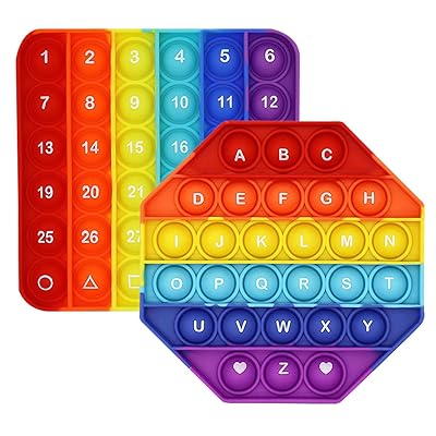 樂天商城 - 2個セット)プッシュポップ 学習玩具 英語アルファベット スクイーズ玩具 知育おもちゃ (数字