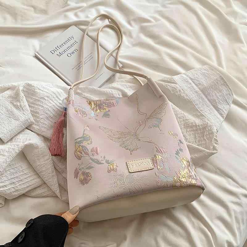 乐天商城 - ファッション 鞄 レディース 小物 レトロ アイテム オシャレ カバン バッグ バック ピンク チャイナ