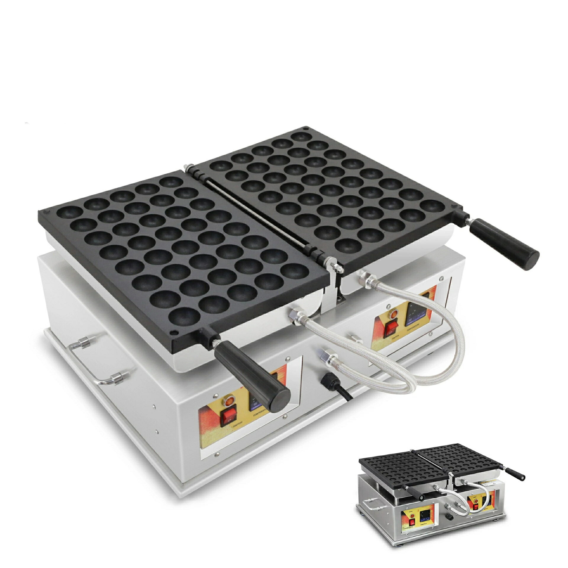 ケーキパン - ワッフルメーカー110V（穴は40/54個です） 新品 デジタルディスプレイ付き ストリートフード商業用ケーキメーカー ベビーカステラ ベビーカステラメーカー
