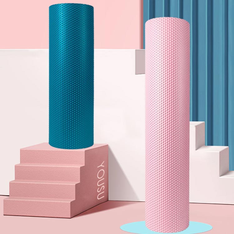 lifeactiveの肩こり 体幹トレーニング フォームローラー 長さ90 ヨガ 猫背 筋膜 ストレッチ ロング リセットポール 腰痛 体幹 ストレッチ用ポール 60cm ストレッチ用 ヨガポール 直径15cm｜アングル3