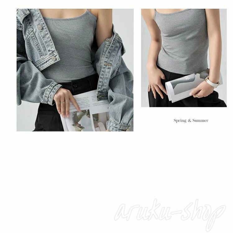 lifeactiveのS/M/L/LL/ 卒業式 ヨガ 冬 重ね着 夏カップなし タンクトップ 綿 快適トップス ショート丈 大きいサイズ 通気性 タンクトップ おしゃれ 秋 キャミソール レディース 下着 涼しい ストレッチ 肩紐 入学式 インナー スポーツ 通勤 インナーウェア レディースベスト｜アングル3