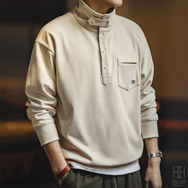 Rakuten - トップス 長袖 ロンT アウトドア メンズ Tシャツ ニットスウェット 大きいサイズ ニットポロ おしゃれ ワンポイント トレーナー スエット セーター プルオーバー