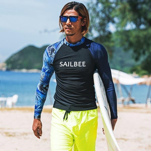 水泳 スポーツウエア 水陸両用 セットアップハーフパンツあり 運動 クラゲ防止 メンズ Tシャツ 男性 ラッシュガード 日焼け対策 速乾 長袖