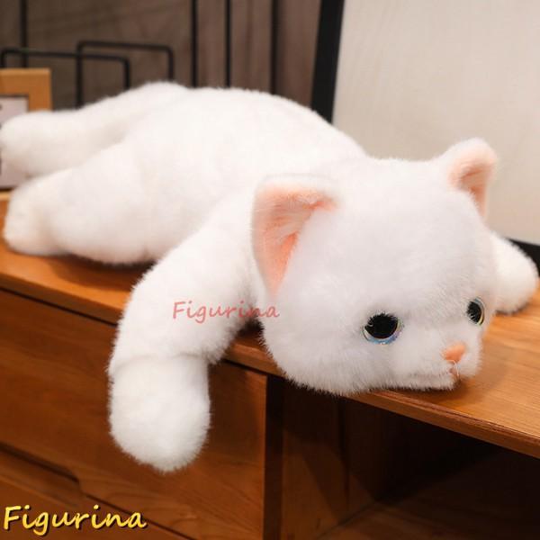 Rakuten - 45cm 萌え萌え 本物そっくり うつぶせ猫のぬいぐるみ もふもふ もちもち 彼女 動物 ふわふわ ねむねむ プレゼント ネコ 可愛い ギフト インテリア 柔らかい 気持ちいい 人形 リアル ブラック 癒しグッズ クリスマス ソファ おもちゃ 子供
