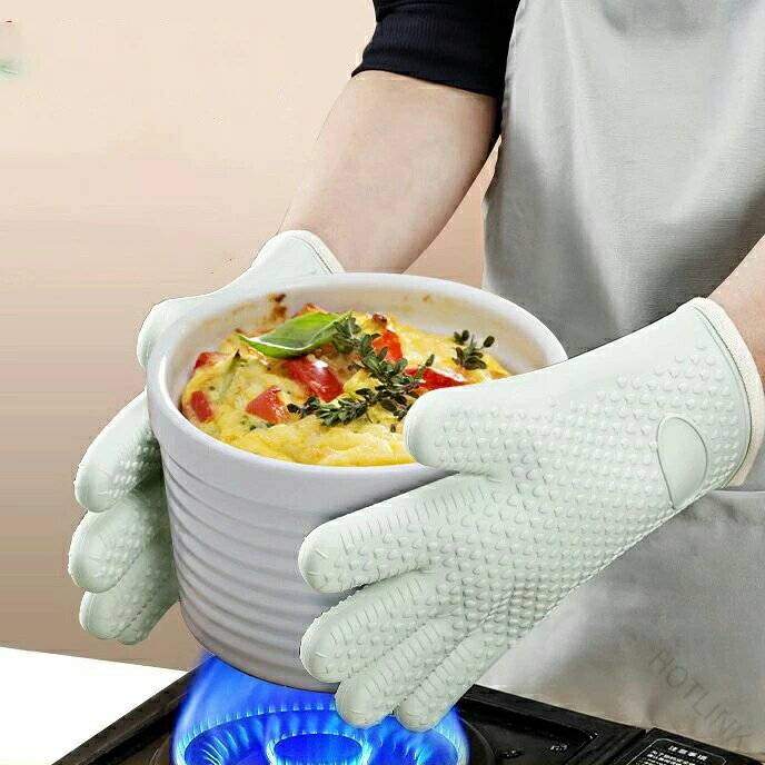 lifeactiveのオーブン手袋 防水 耐熱グローブ バーベキューやオーブン料理などに対応 オー シリコンミトン 耐熱防水 グリラー グリル シリコングローブ 耐熱オーブンミトン 耐熱手袋 耐熱 滑り止め｜アングル2