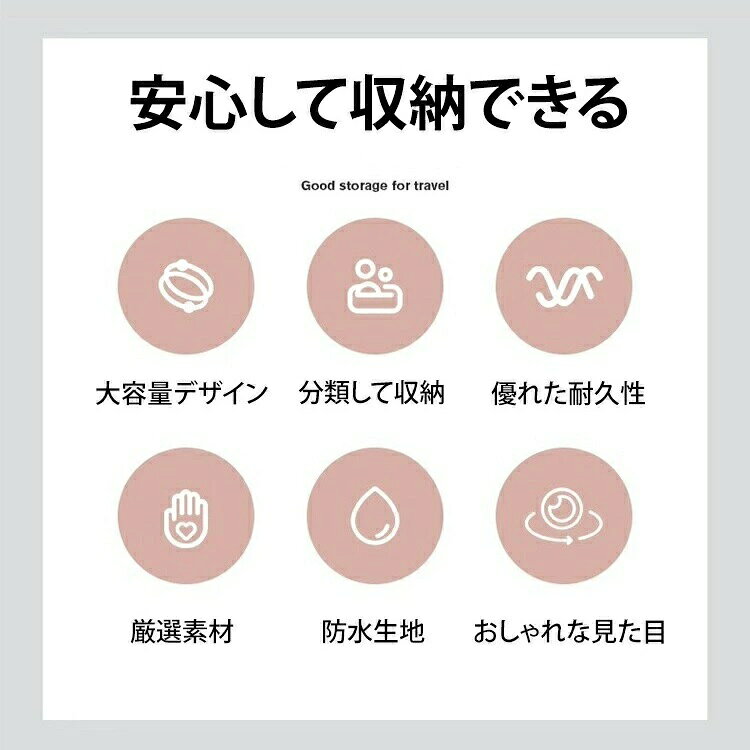 かわいい 化粧ポーチ 女性 縦型 便利グッズ メイク コンパクト 撥水 50代 立てて収納 30代 おしゃれ ピンク 化粧ポーチ 旅行グッズ 旅行 ギフト メイクポーチ 自立式＆縦型 40代 ポーチ 化粧品 20代 コスメポーチ ホワイト レディース lifeactive-10031953 lifeactive サンプル画像3