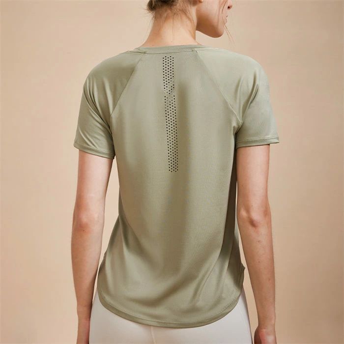 lifeactiveのロング丈 スポーツウェア tシャツ 蒸れない 可愛い メッシュ 吸水速乾 yoga 動きやすく ヨガウェア レディース Tシャツ ランニングウェア 半袖 お洒落 速乾 吸汗 ヨガウエア トップス｜アングル2