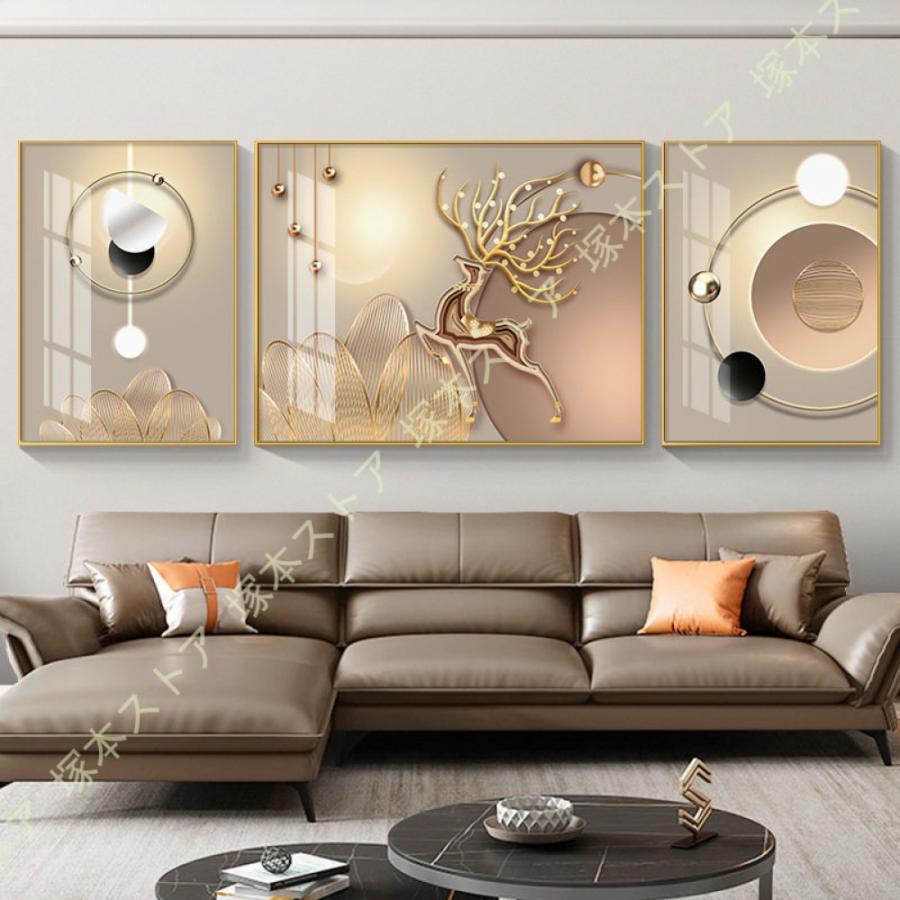 Rakuten - 玄関 ポスター 壁掛け 完成品 雑貨 北欧 絵 お風呂 家庭用 部屋飾り 風景画 鹿 インテリア 開運 壁の装飾 植物 幸運 絵画 ホーム 大型 アートパネル 風水
