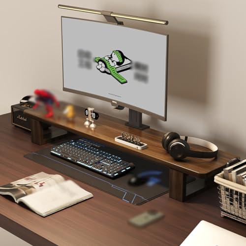 木製 机上台 キーボード収納 ディスプレイ台 机上ラック pc 卓上収納 モニタースタンド パソコン台 モニター台 デスク上置棚 スタイル1 3