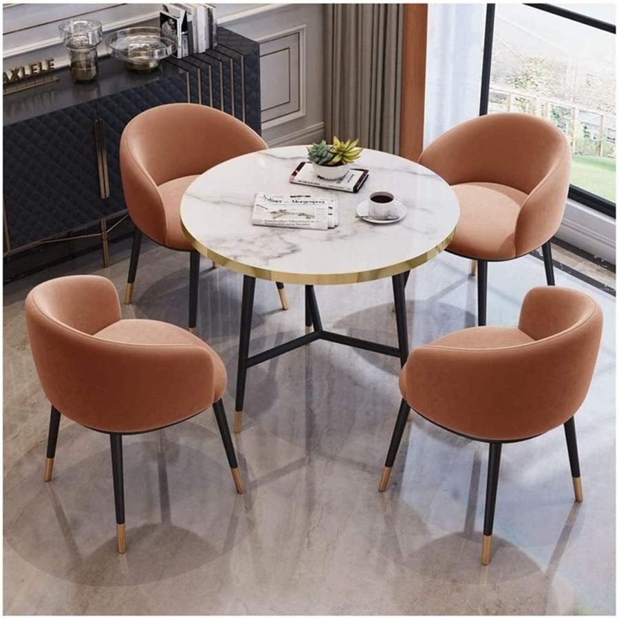 Set ダイニングセット 食卓セット 北欧 レジャーテーブルと椅子の組み合わせ 大理石 Table テーブルと椅子 丸テーブル Seater 4 Dining